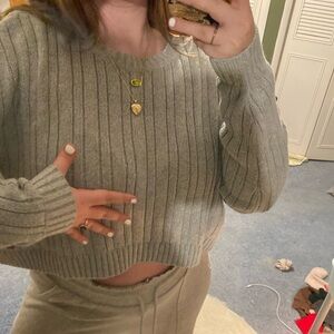 Hollister  Gray Sweater